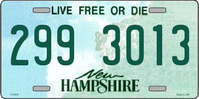 NH license plate 2993013