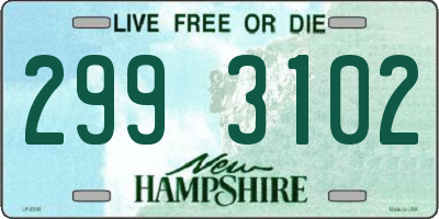 NH license plate 2993102