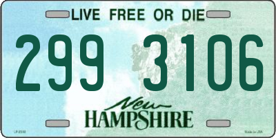 NH license plate 2993106