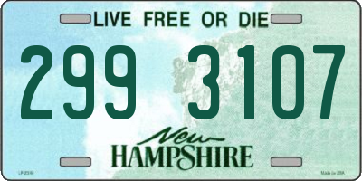 NH license plate 2993107