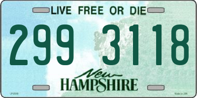 NH license plate 2993118
