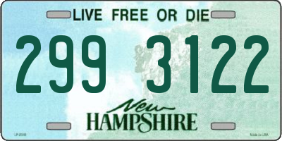 NH license plate 2993122