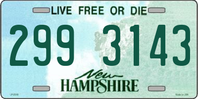 NH license plate 2993143
