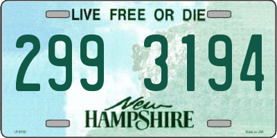 NH license plate 2993194