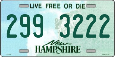 NH license plate 2993222