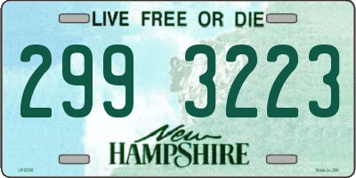 NH license plate 2993223