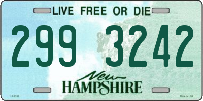 NH license plate 2993242