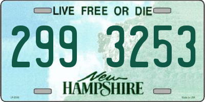 NH license plate 2993253