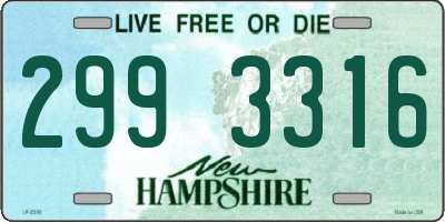 NH license plate 2993316