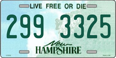NH license plate 2993325