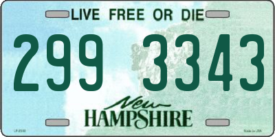 NH license plate 2993343