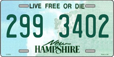 NH license plate 2993402