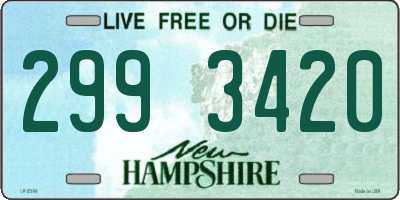 NH license plate 2993420
