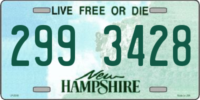 NH license plate 2993428