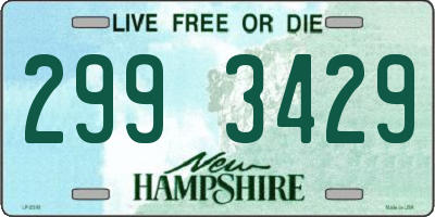 NH license plate 2993429