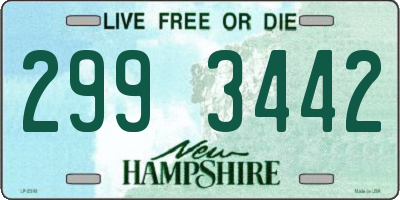 NH license plate 2993442