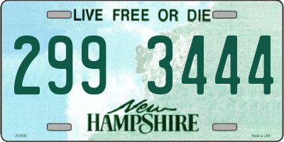 NH license plate 2993444