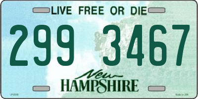 NH license plate 2993467
