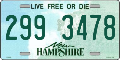 NH license plate 2993478