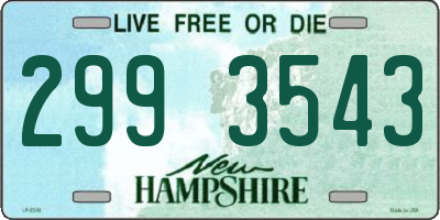 NH license plate 2993543