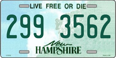 NH license plate 2993562