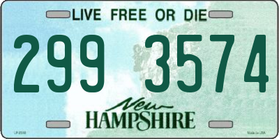NH license plate 2993574