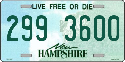 NH license plate 2993600
