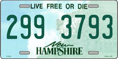 NH license plate 2993793