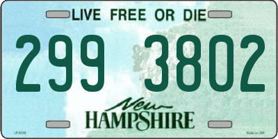 NH license plate 2993802