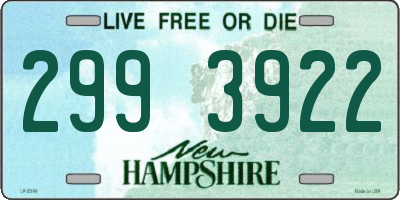 NH license plate 2993922