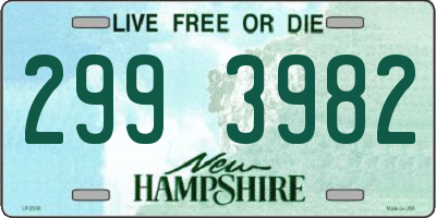 NH license plate 2993982