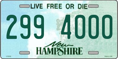 NH license plate 2994000