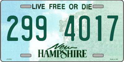 NH license plate 2994017