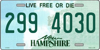 NH license plate 2994030