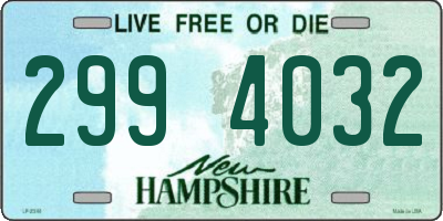 NH license plate 2994032