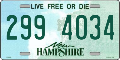 NH license plate 2994034