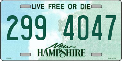 NH license plate 2994047