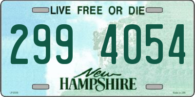 NH license plate 2994054