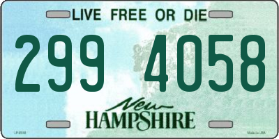 NH license plate 2994058