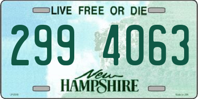 NH license plate 2994063