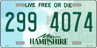 NH license plate 2994074