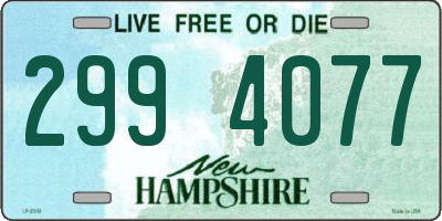 NH license plate 2994077