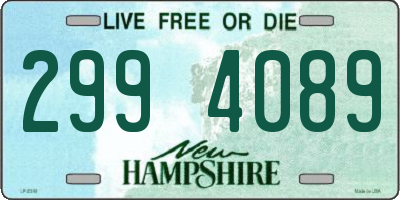 NH license plate 2994089