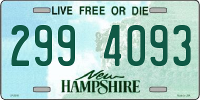 NH license plate 2994093