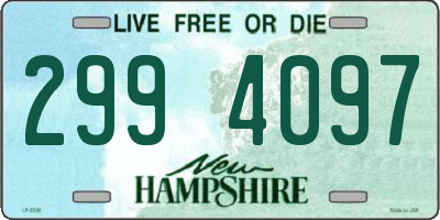 NH license plate 2994097
