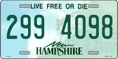 NH license plate 2994098
