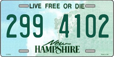 NH license plate 2994102