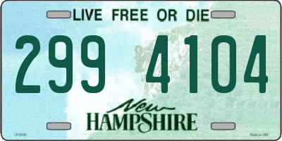 NH license plate 2994104