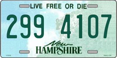 NH license plate 2994107