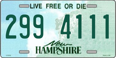 NH license plate 2994111